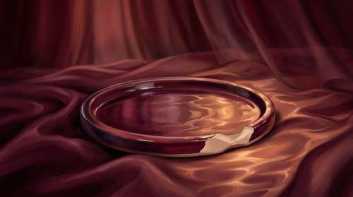 A Chipped Ceramic Coaster