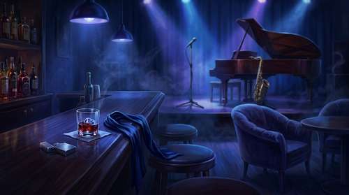 Cover image for Midnight Blue Between Us