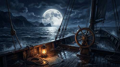 Moonlight Over the Tyrrhenian