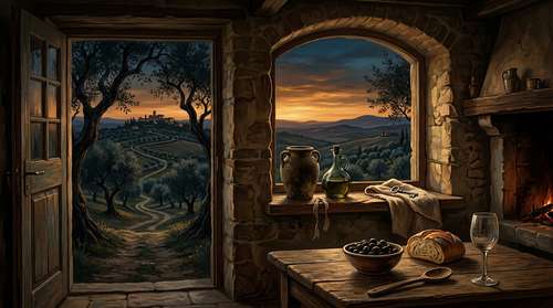 Cover image for Olive-Tree Reunion at Dusk