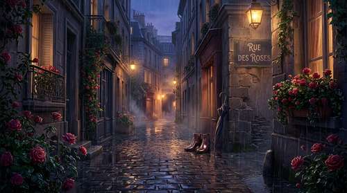 Cover image for Rain on Rue des Roses