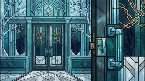 The Brass Catch on the Library Door