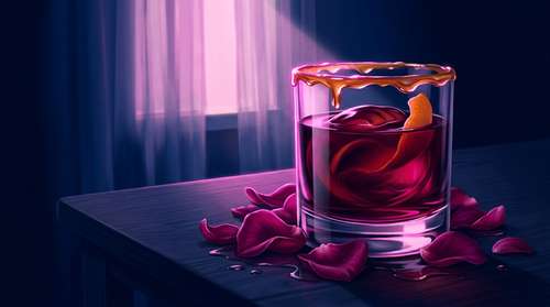 The Sticky Rim of a Negroni Glass